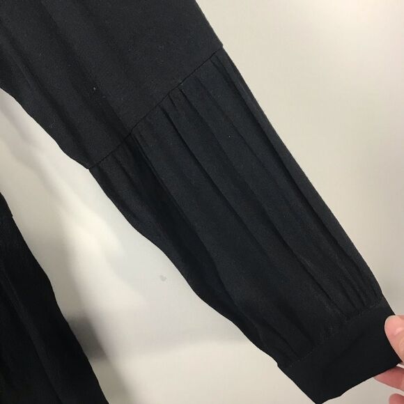 NEW Boutique‎ Black Cut Out Faux Suede Long Sleeve Mini Boho Dress - Picture 5 of 13